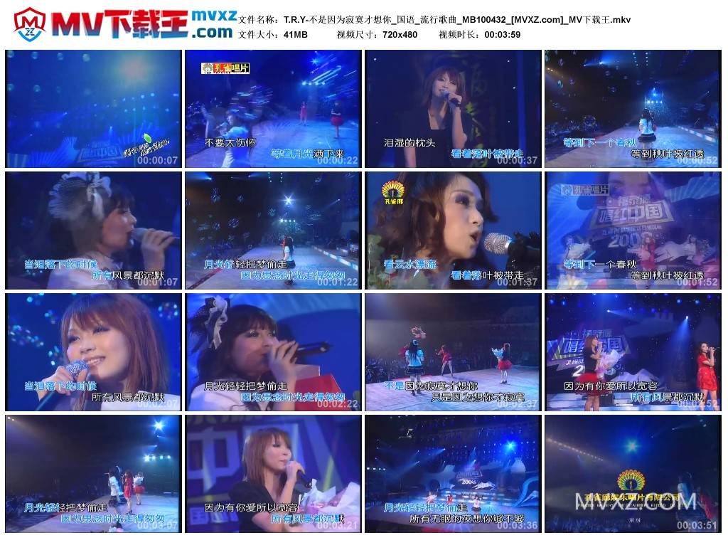 T.R.Y-不是因为寂寞才想你_国语_流行歌曲_MB100432